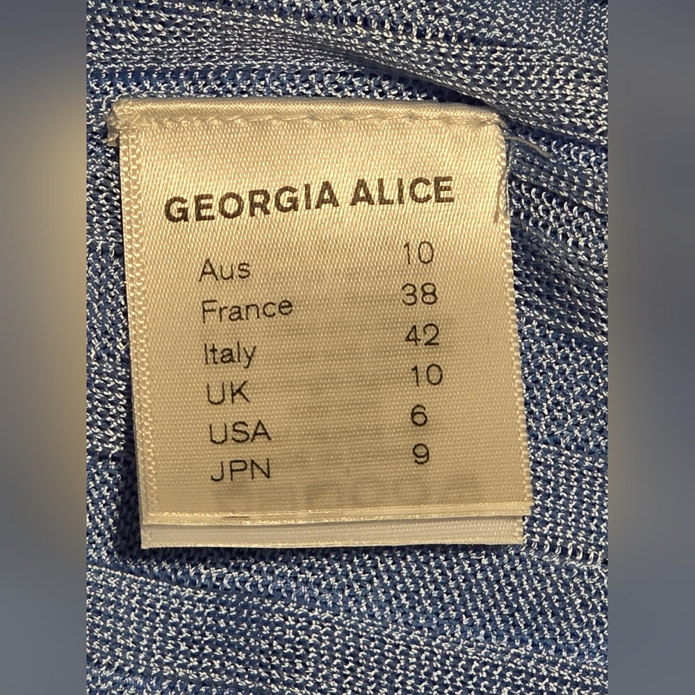 Georgia Alice Blue Ribbed Knit Top - Picture 10 of 14